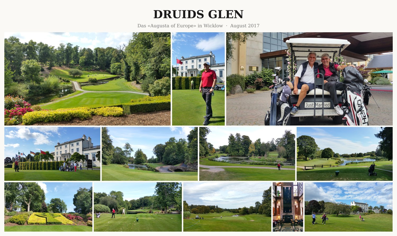 Fotocollage Druids Glen: das Augusta of Europe in Wicklow